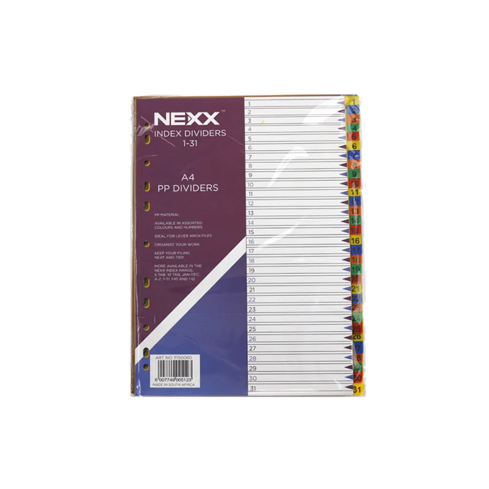 Index Divider A4 1-31 - Nexx 