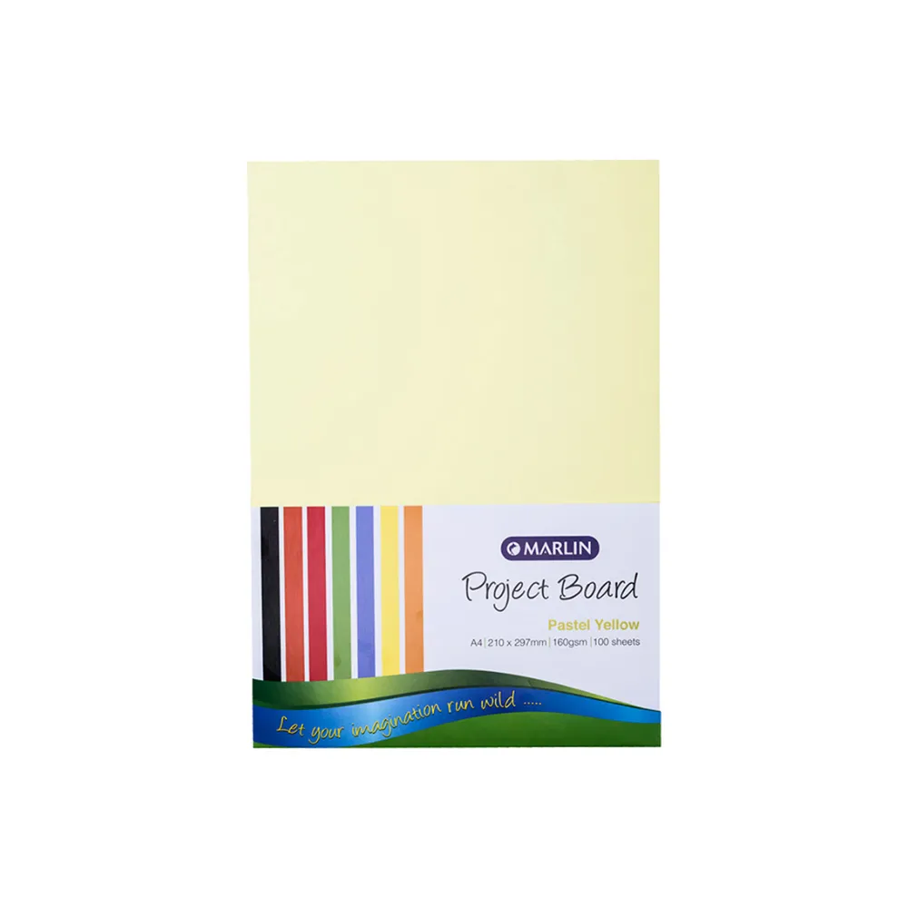 Board A4 160g 100`s Pastel Yellow - Marlin