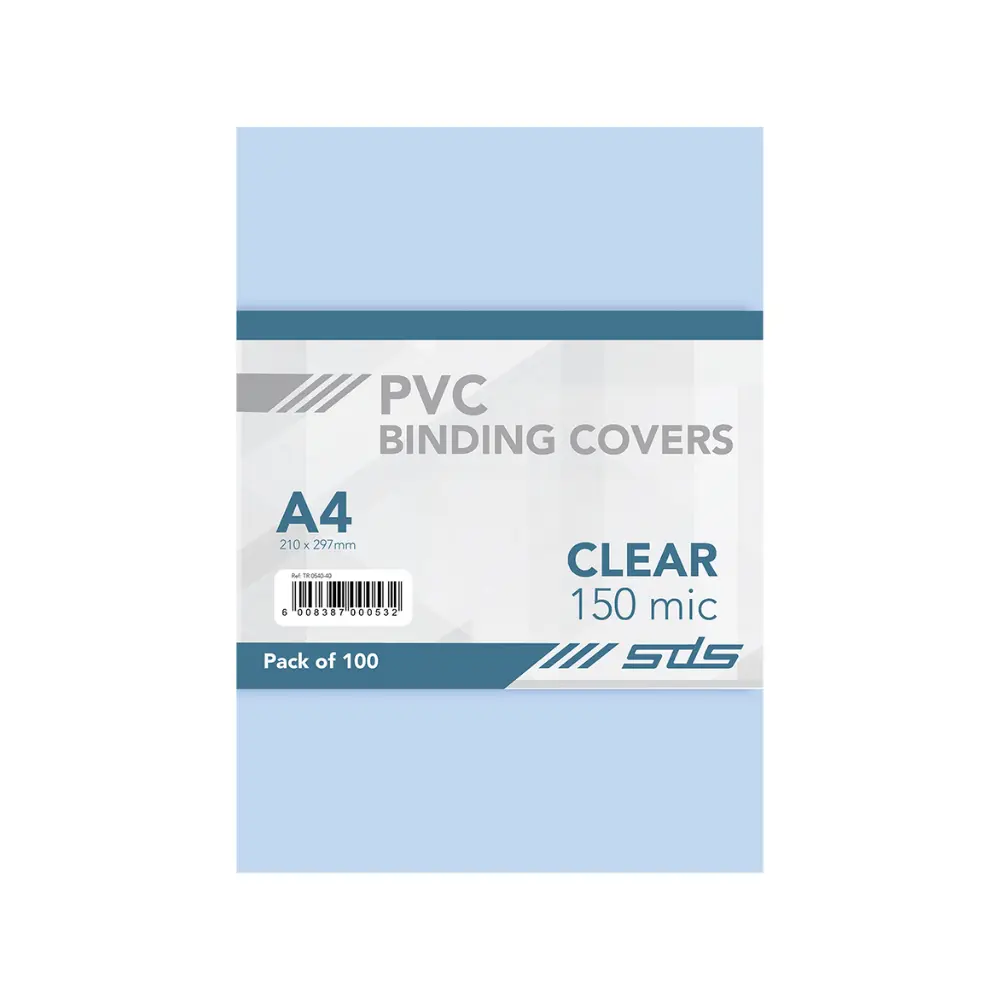 [6008387000532] Covers Binding A4 Clear 150 Micron - Treeline