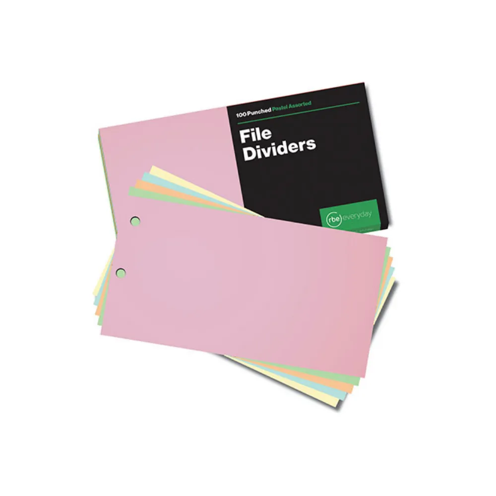[6008496021459] Index Divider 100`s Board Pastel - RBE 