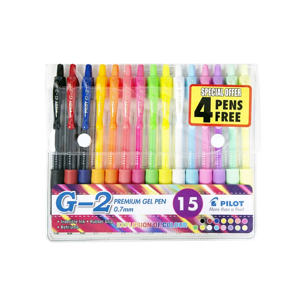 Pen Gel BL-G2-7-W15 ART Wallet 15`s - Pilot