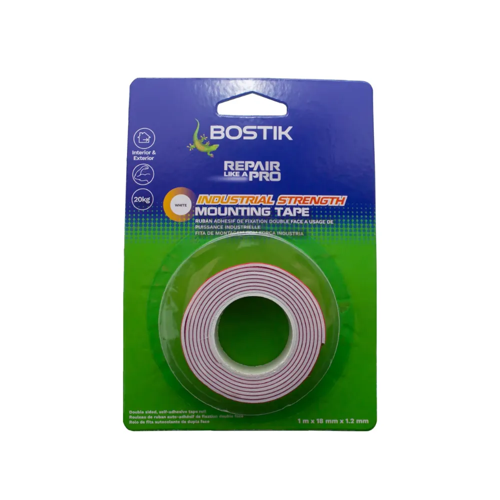[021200013393] Tape Mounting Industrial Roll 18mmx1.2mmx1.m - Bostik