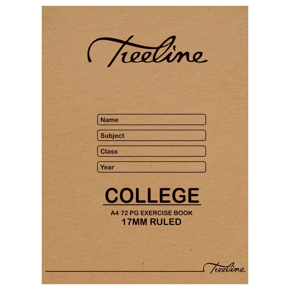 [6009548801722] Book A4 72p 17mm Ruled 20`s - Treeline