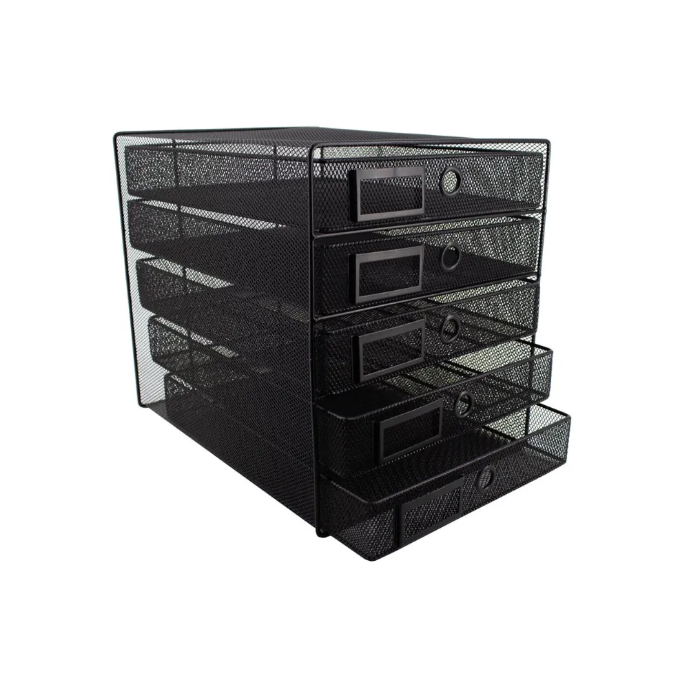 [6009548804372] Mesh Filing System 5-drawer Black M750