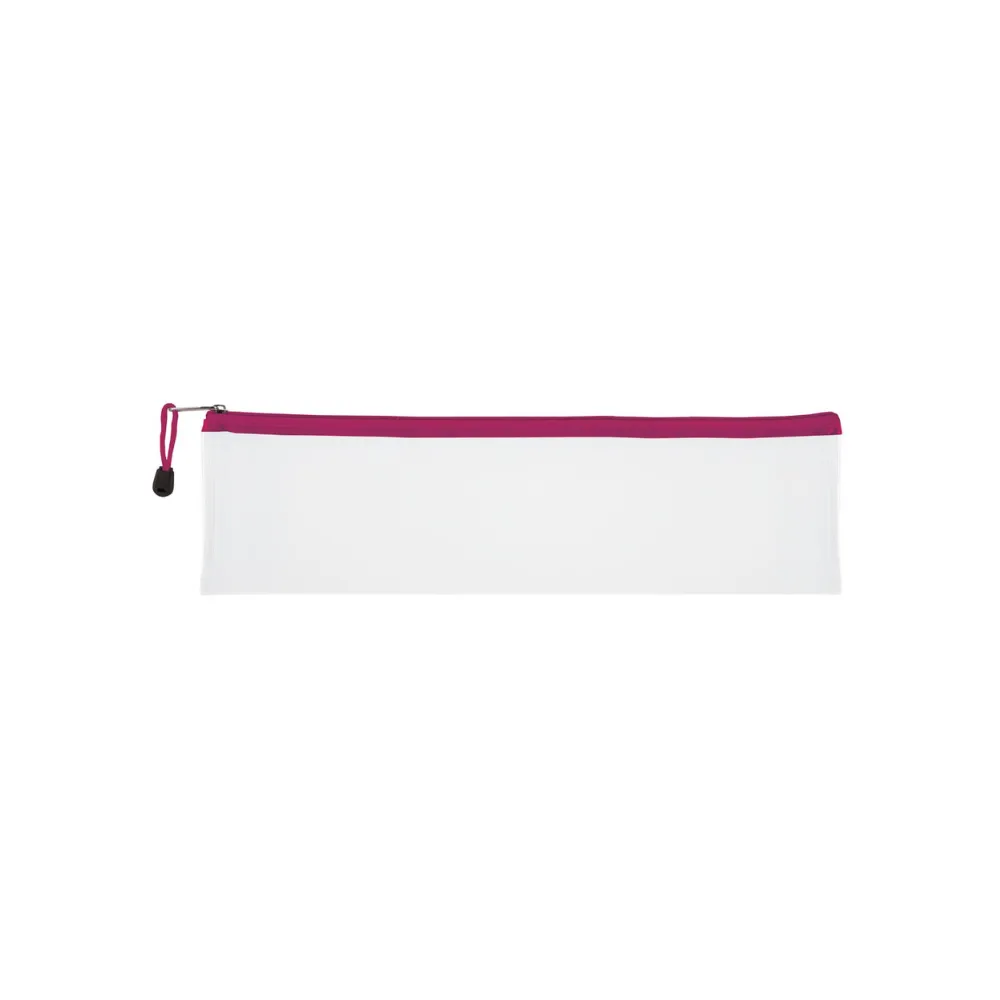 [6009548804471] Pencil Bag Clear 33cm Pink Zip
