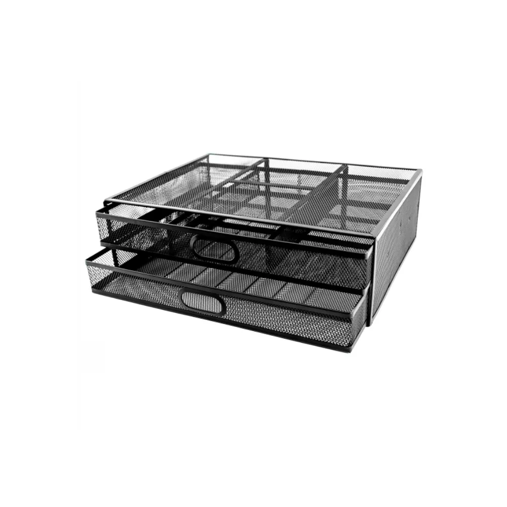 [6009548808905] Monitor Stand 2 Drawer Black M720