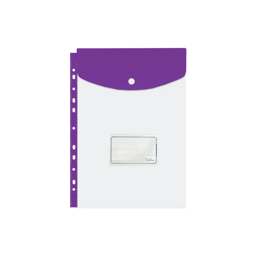 Folder Carry Plastic A4 (open Short side) Elect Purple - Treeline