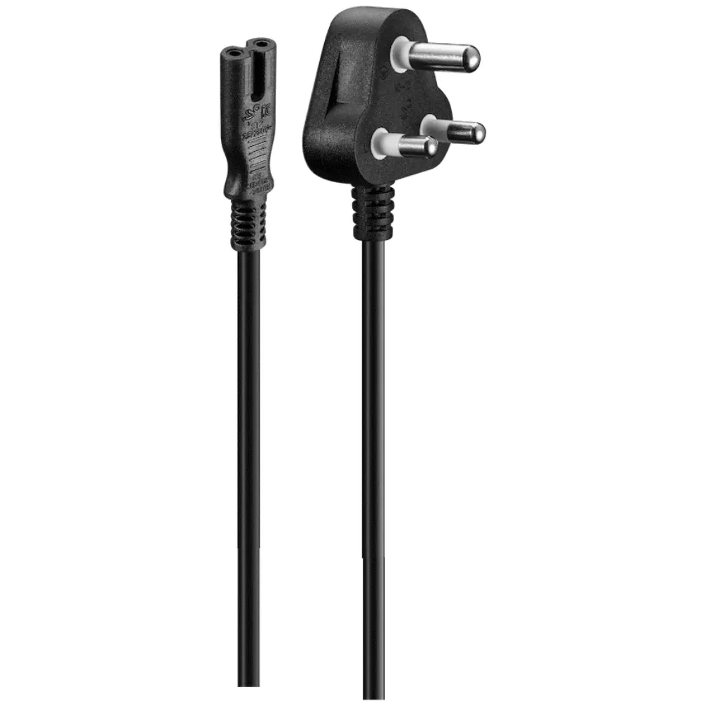 Power Cable Figure-8 to 3 Pin Plug Volkano