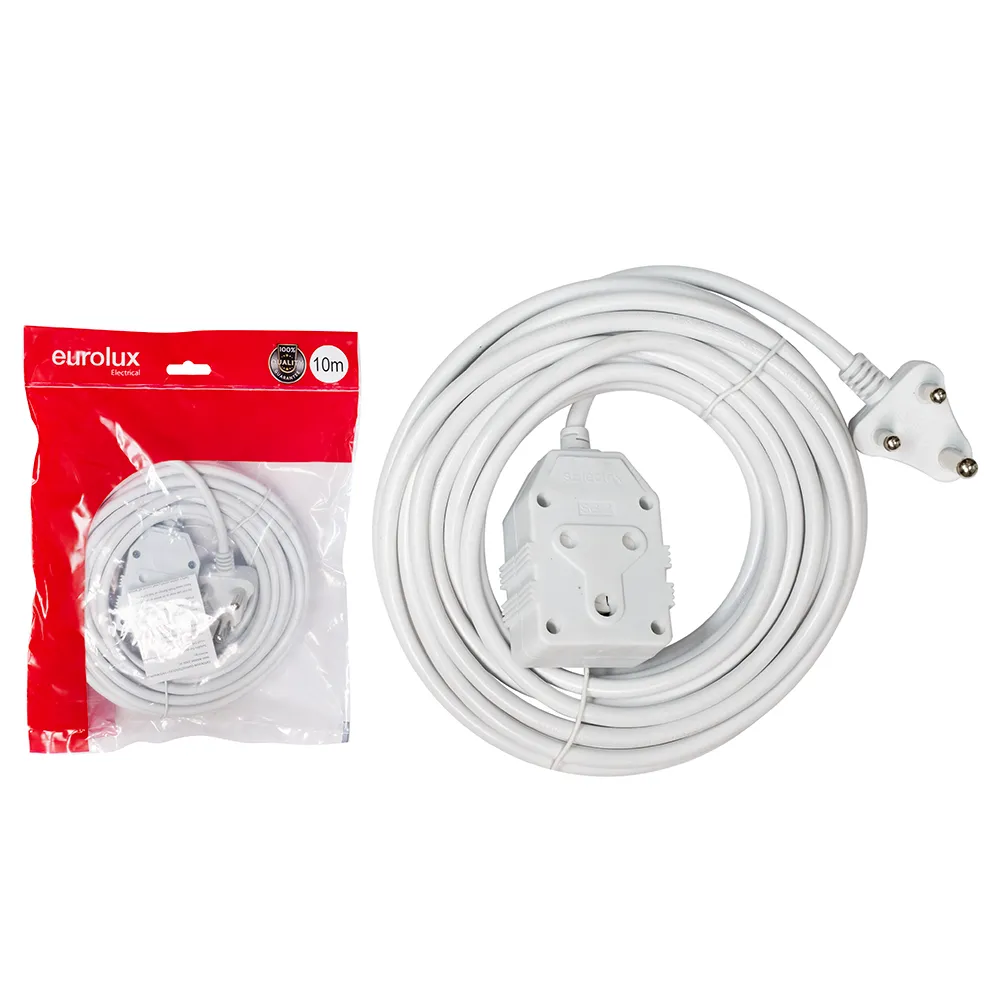 Extension Cord White 1.5mm 10m Double - EE5