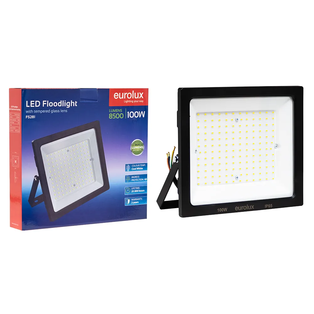 LED 100w Floodlight 4000k Black
