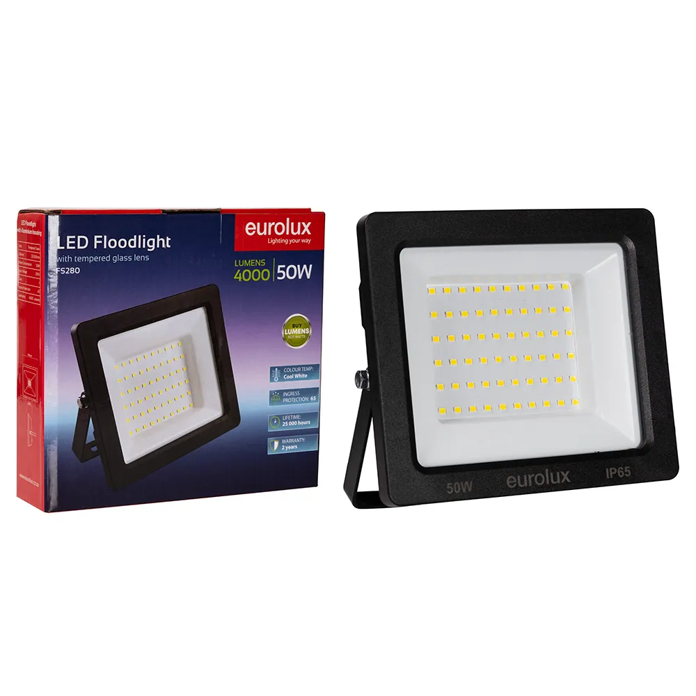 LED 50w Floodlight Black 4000k