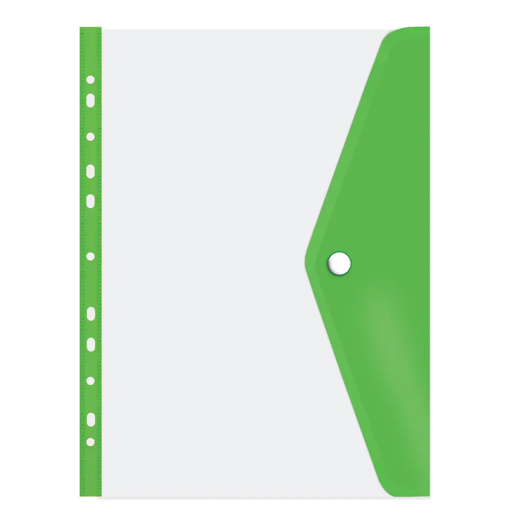 Folder Carry A4 Stud (Open long Side) Lime Green - Treeline