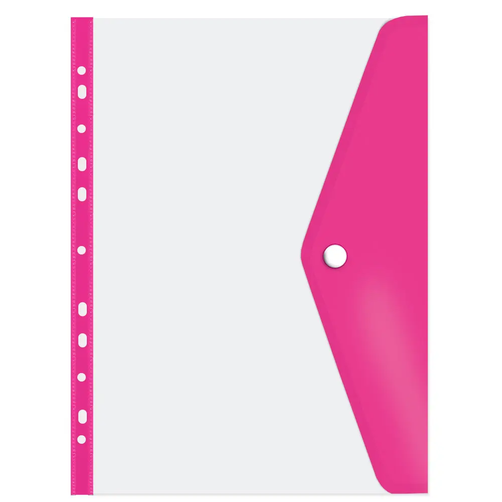 Folder Carry A4 Stud (Open long Side) Hot Pink - Treeline