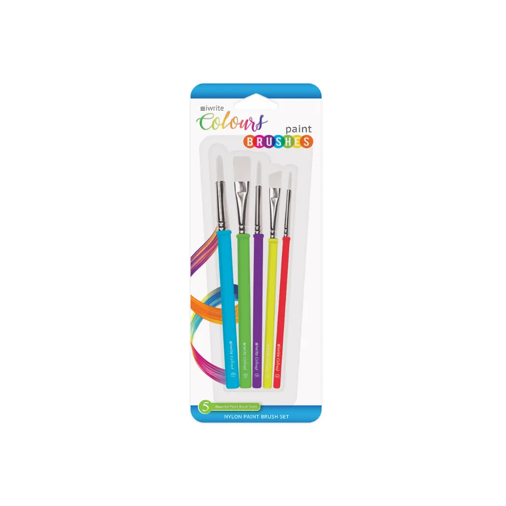Paint Brush Asst sizes 5`s - iWrite