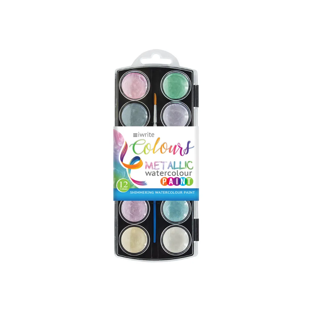 Watercolour Paint Metalic Colours 12`s - iWrite