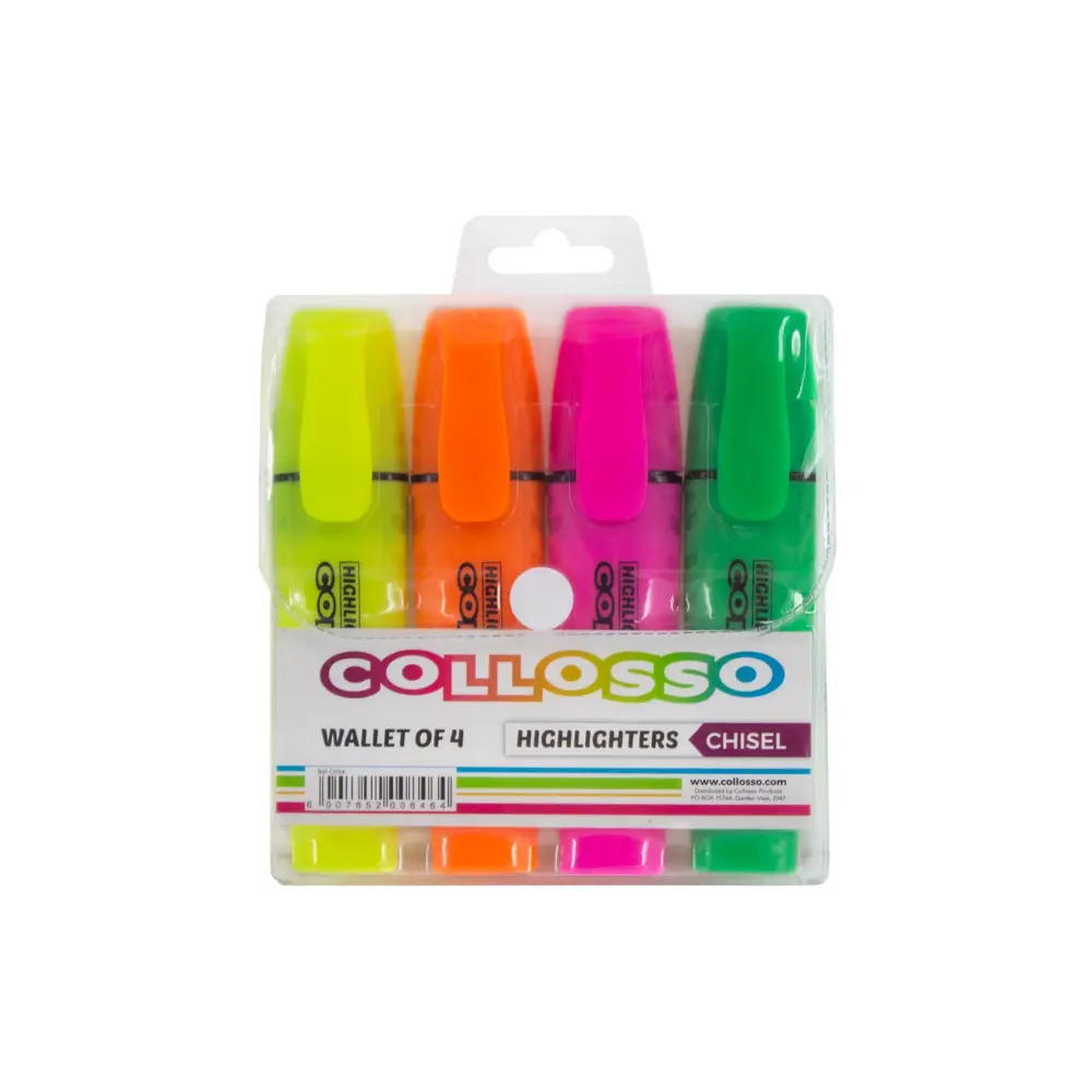 [6009548828620] Highlighter Pastel 4`s - Collosso