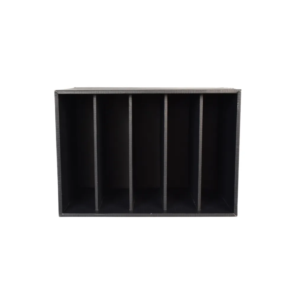 Storage File 5 Compartment Black Box