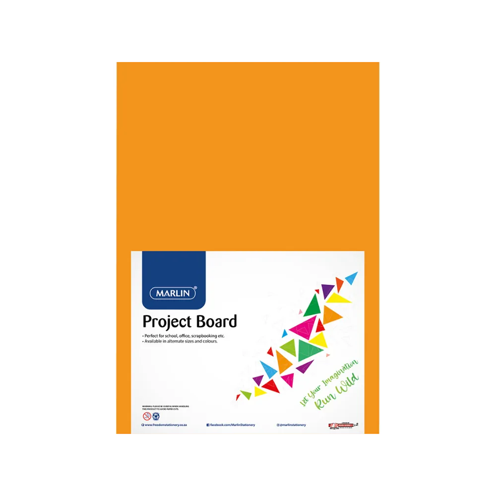 [6009685858740] Board A4 160gsm 10`s Orange - Marlin 