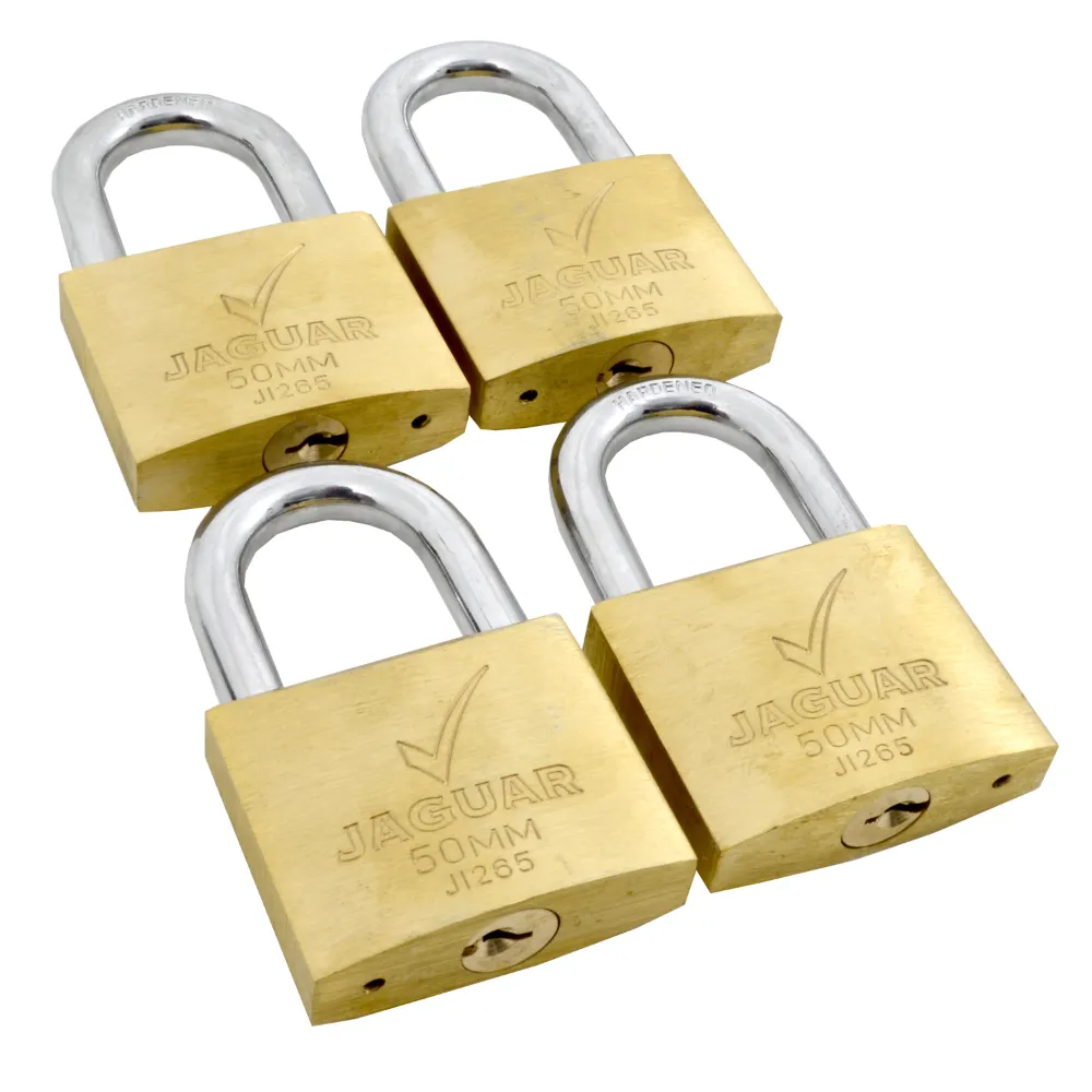 [6009693512177] PADLOCK 50mm BR 4PAC K/A JAGUAR CLAM