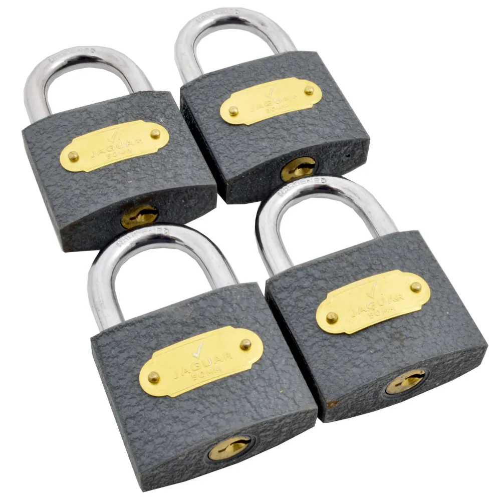 [6009693512306] PADLOCK 50mm IRN 4PAC K/A JAGUAR CLAM