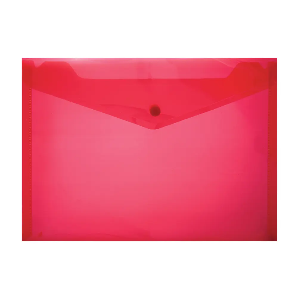 Folder Carry Plastic A4 Red Button - Treeline