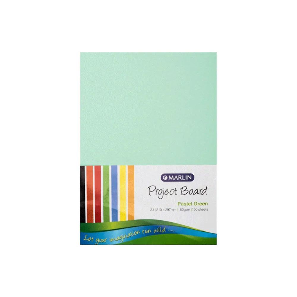 Board A4 160g 100`s Pastel Green - Marlin