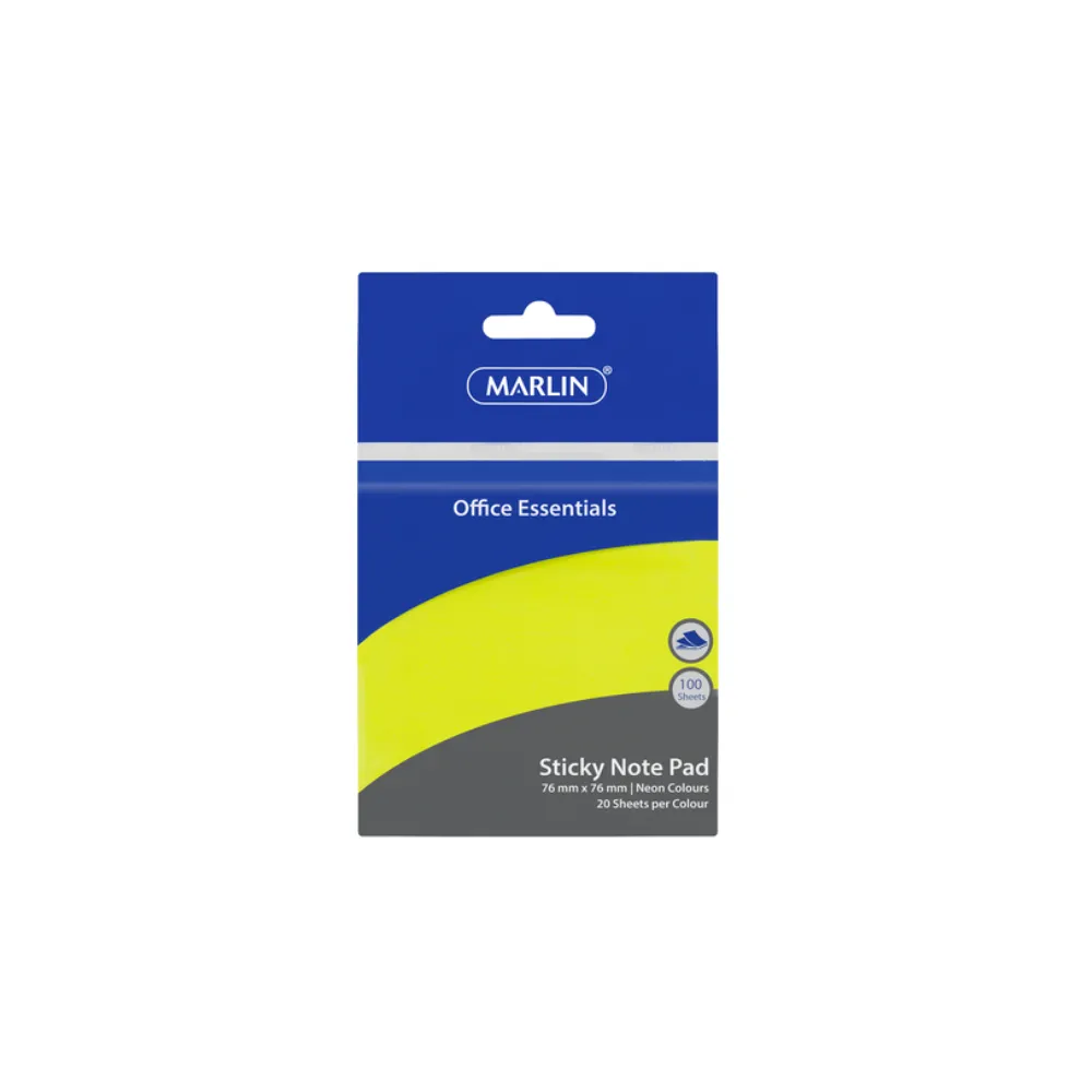 Sticky Note Neon 76x76 - Marlin