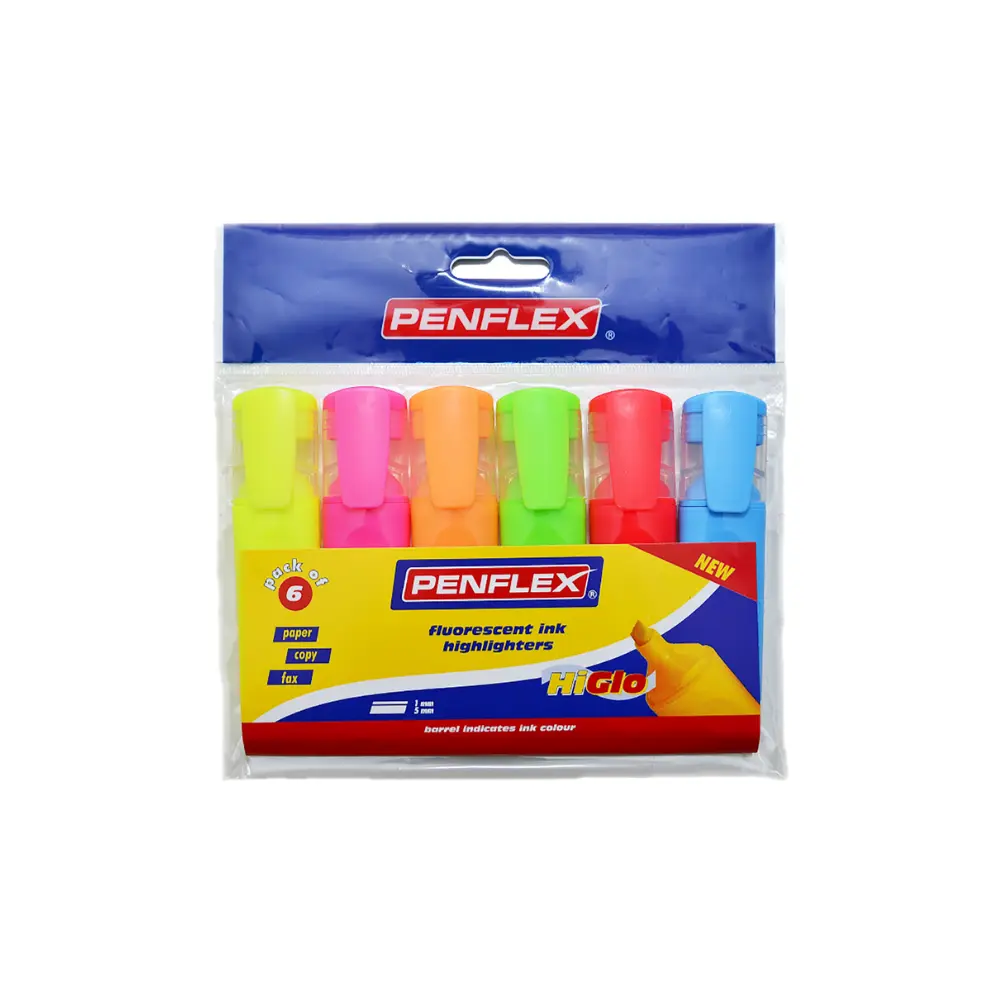 [6009701970302] Highlighter Wallet 6 Asst. - Penflex