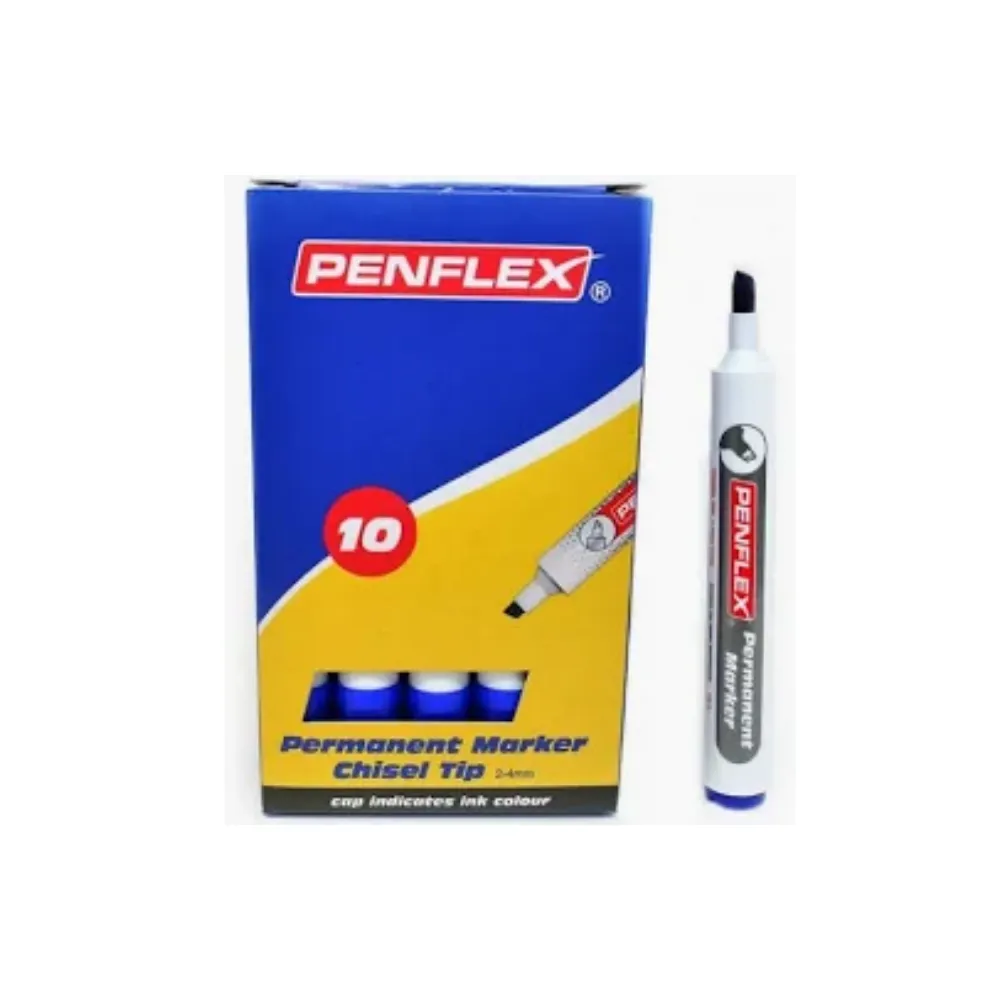[6009701972733] Marker Permanent PM15 Blue 10`s - Penflex
