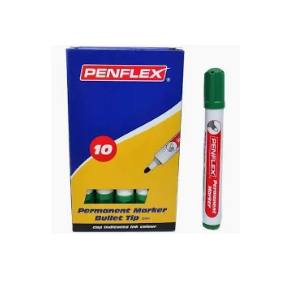 Marker Permanent PM15 Green 10`s - Penflex