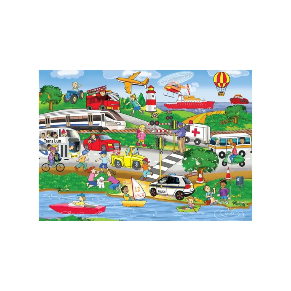[6009707411212] Puzzle Transport 24pc - Interstat