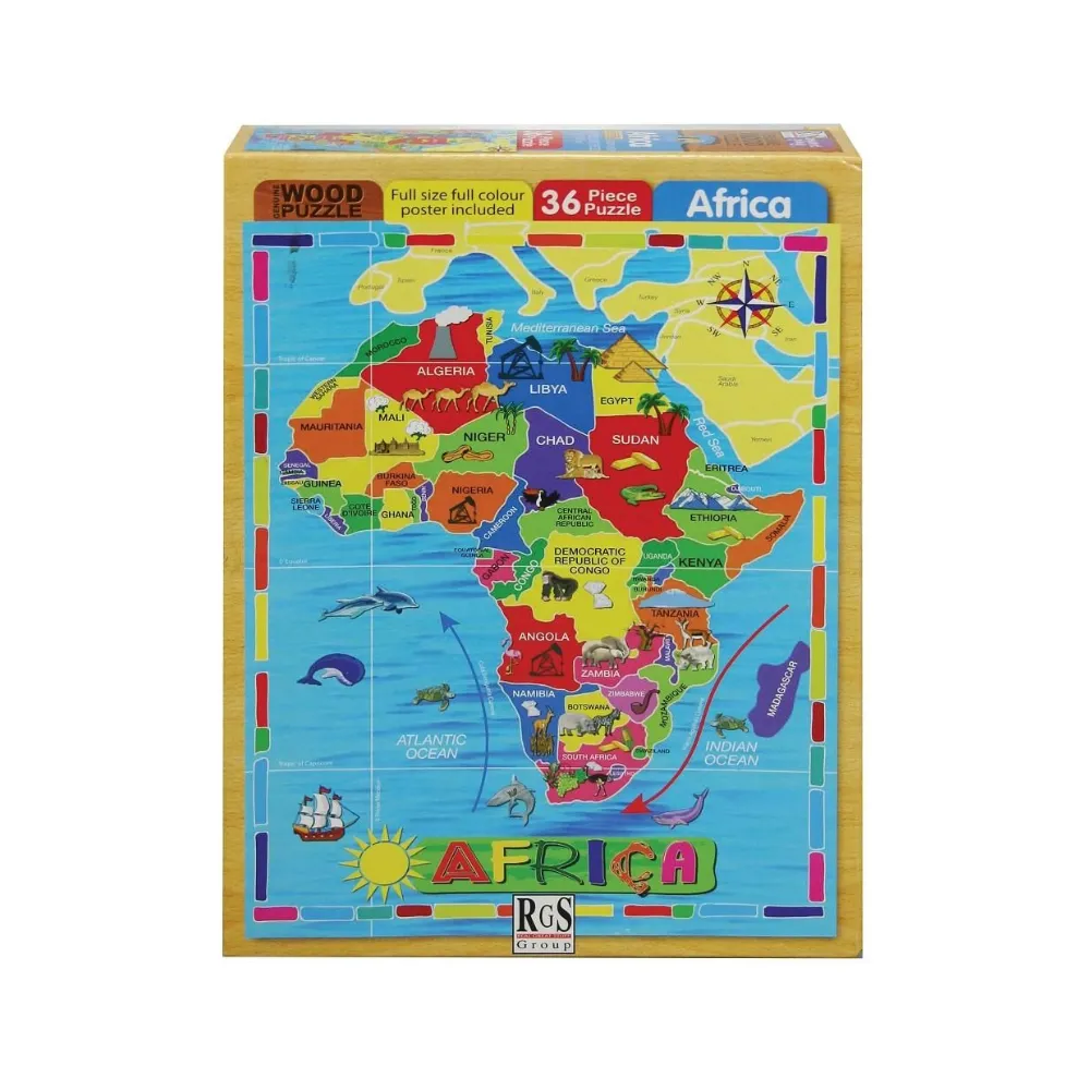 Puzzle Map of Africa 36 piece - Interstat