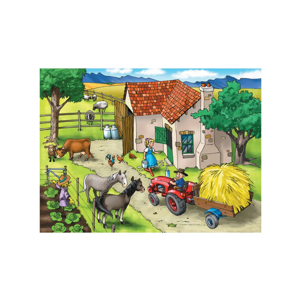 [6009707415043] Puzzle 36pc Farm Animals - Interstat