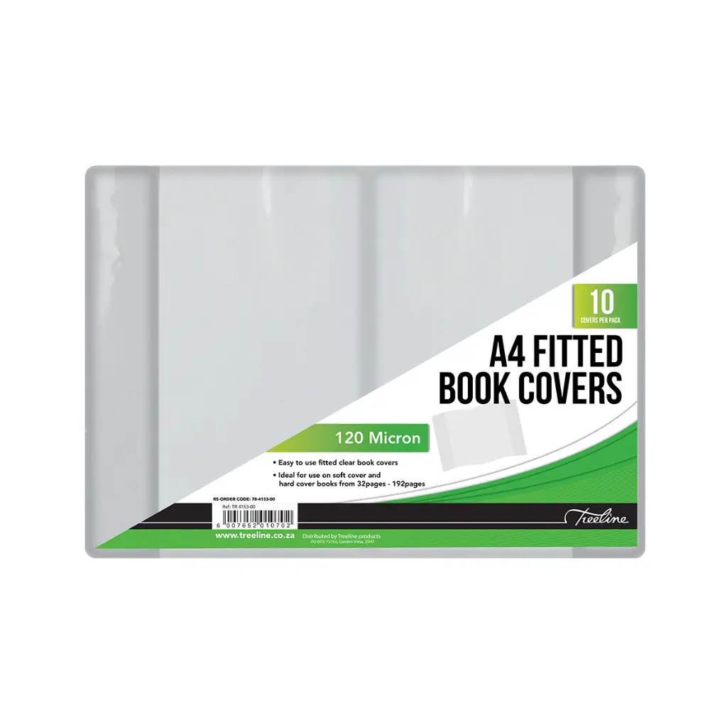 Book Cover A4 Self Seal adjustable 10`s 120mic - Treeline