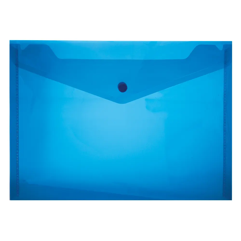 [6009707690686] Envelope A5 Plastic With Stud Blue (Carry Folder)- Treeline