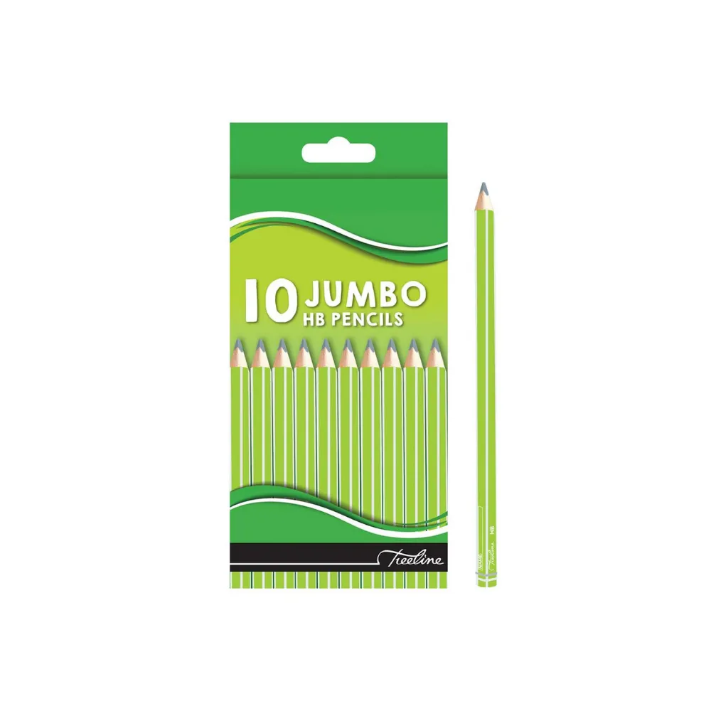 [6009707692307] Pencil Jumbo Beginner HB 10`s - Treeline