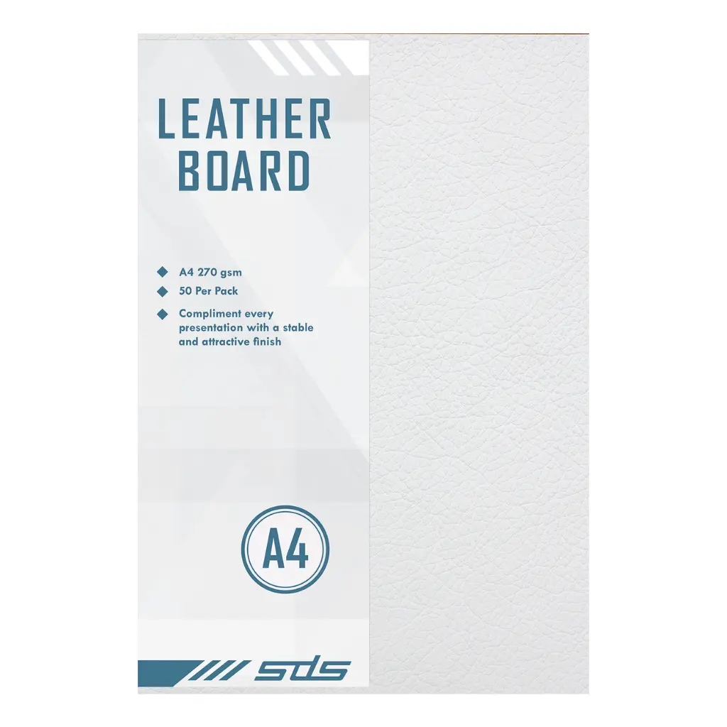 [6009707693724] Board A4 Leather White - SDS