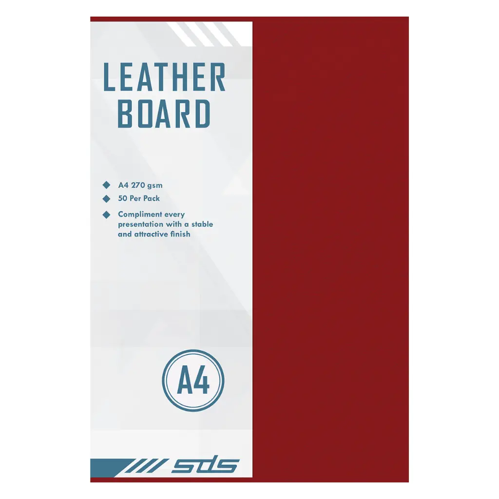 [6009707693755] Board A4 Leather Red - SDS