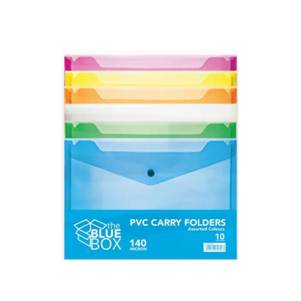 [6009707696466] Folder Carry Bright PVC 10`s - BlueBox