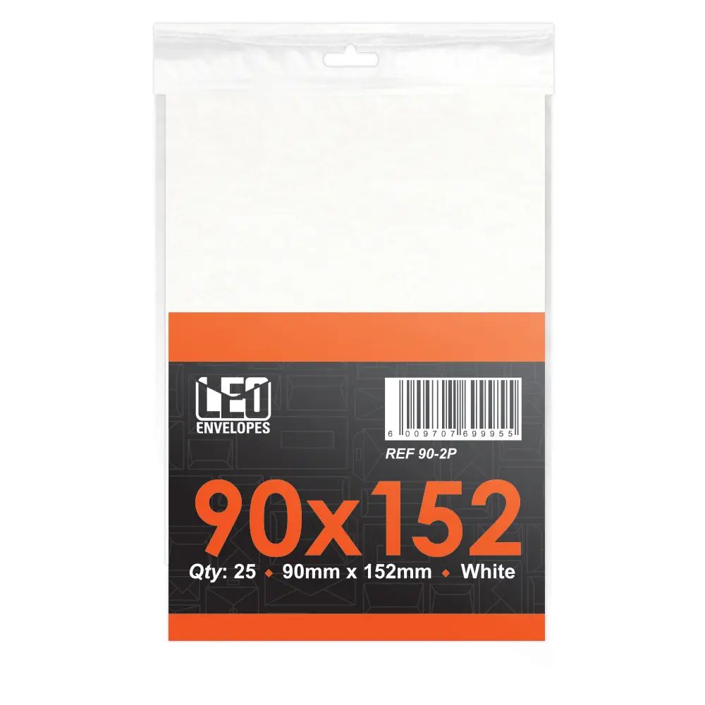 Envelope 902P 90mm x 152mm White 25`s - Treeline
