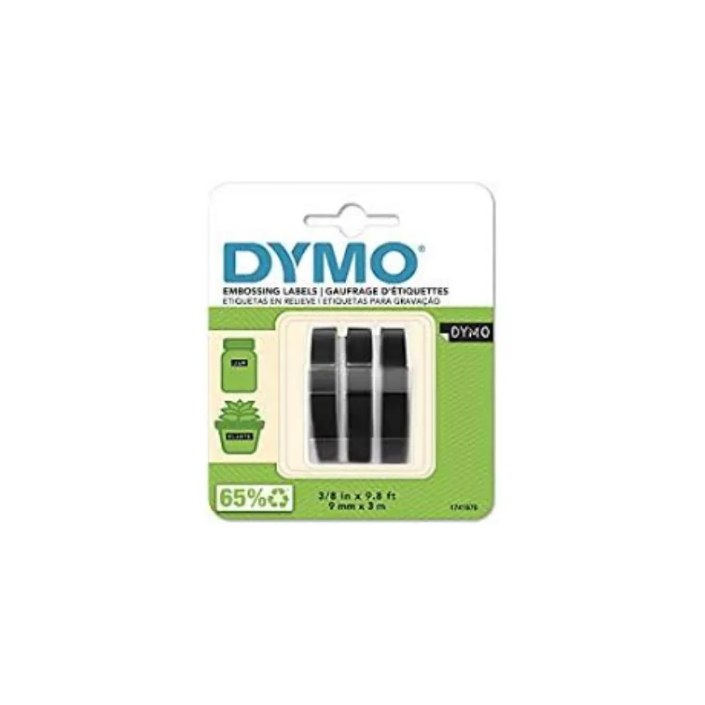 Tape 9x3 Black Carded 3s - Dymo