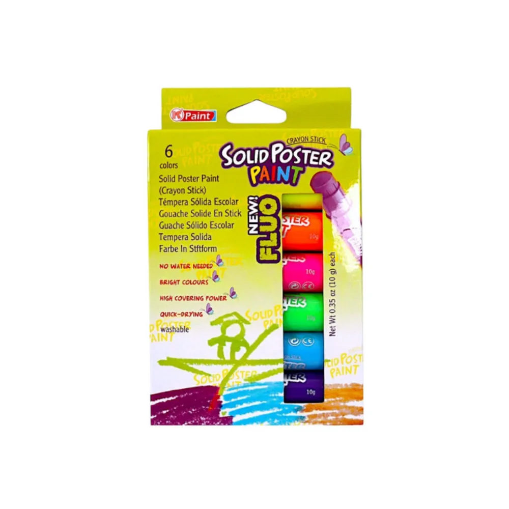 Poster Paint Neon Stick 10g 6`s - Interstat