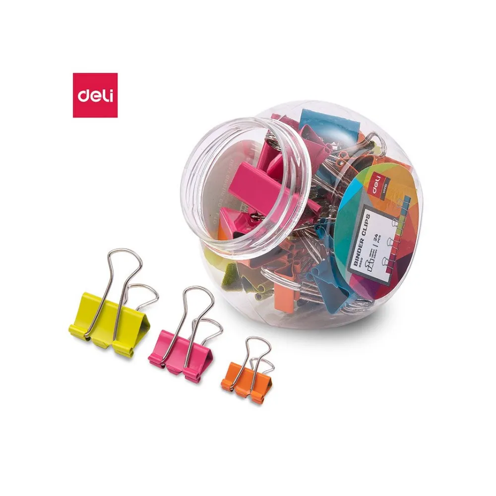 [6921734910479] Clip Foldback Colour 25 19 15 - Deli 