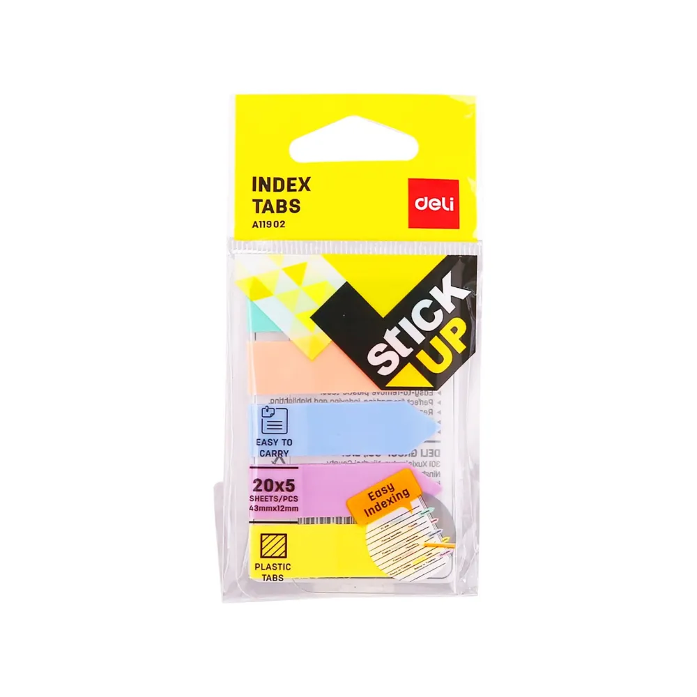 Index Tabs 43x12mm  A11902 - Deli