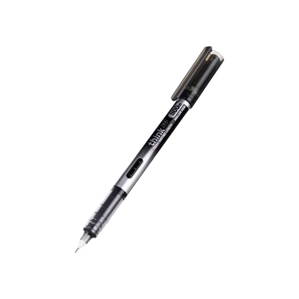 [6921734930750] Pen Roller Ball Think Black Q300 - Deli 