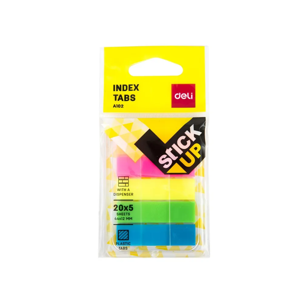 [6921734943262] Index Tab 5`s 44x12mm EA10202 - Stick up