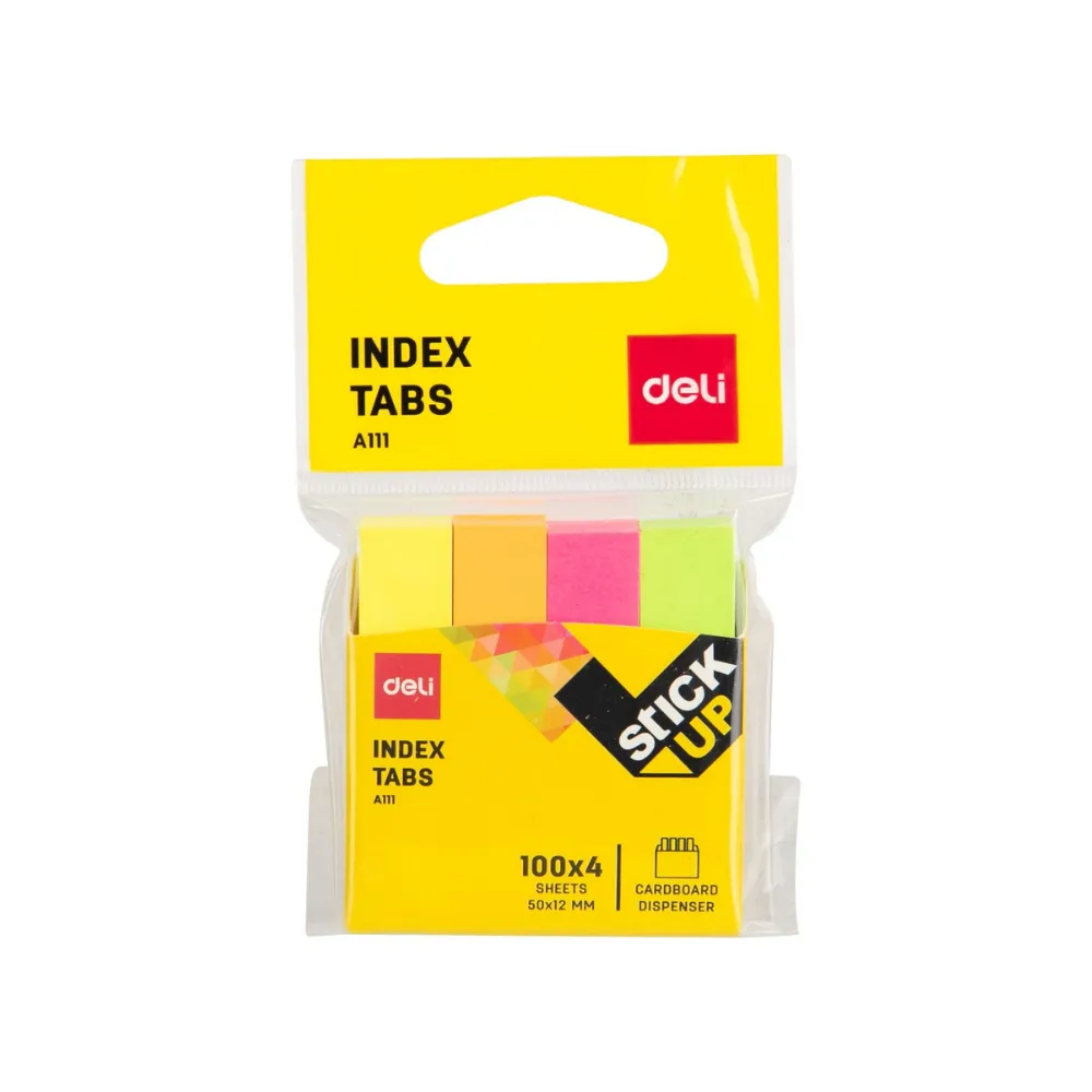[6921734943446] Index Tabs 50x12mm A11102 - Stick Up