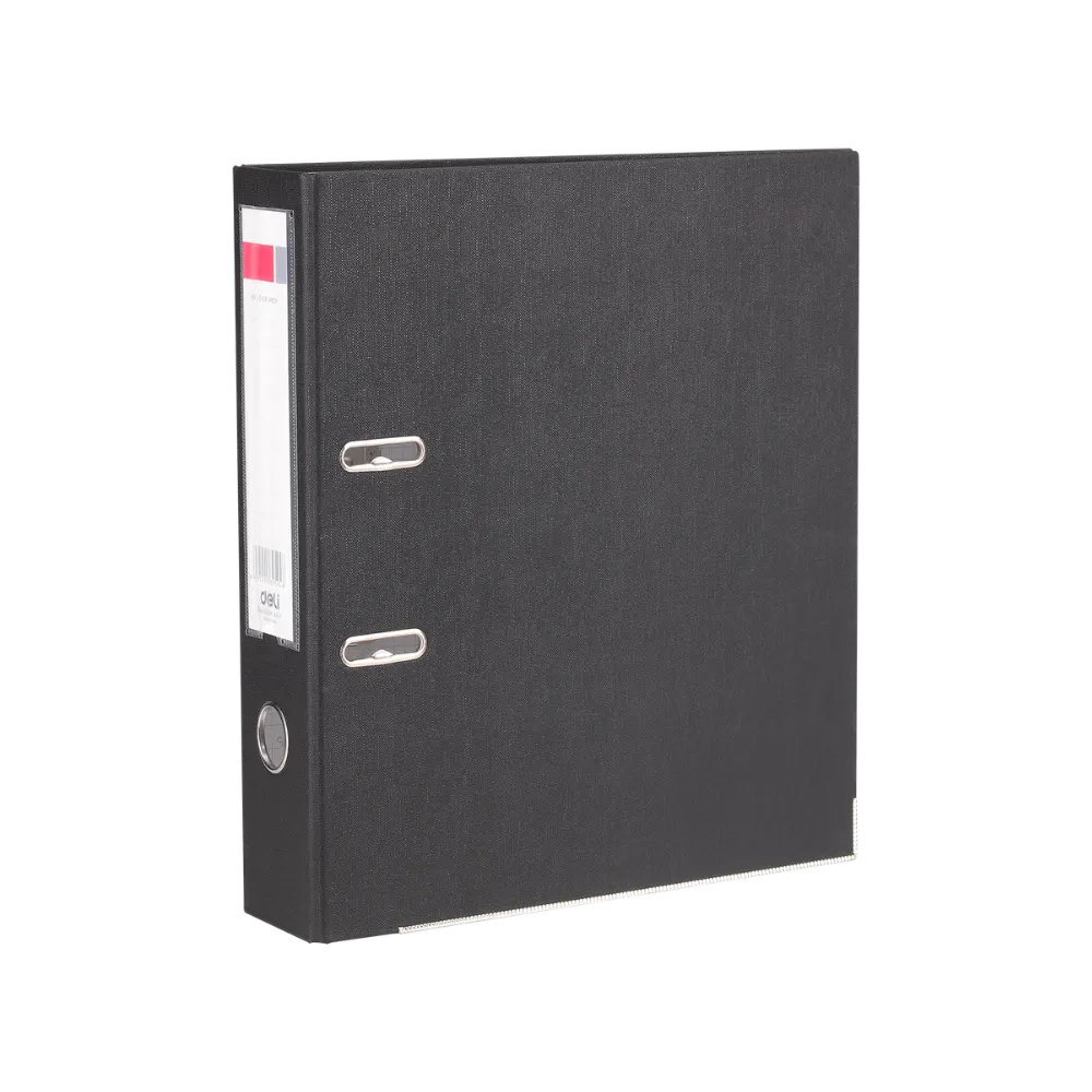 [6921734961235] File Lever Arch 70mm Black - Deli 