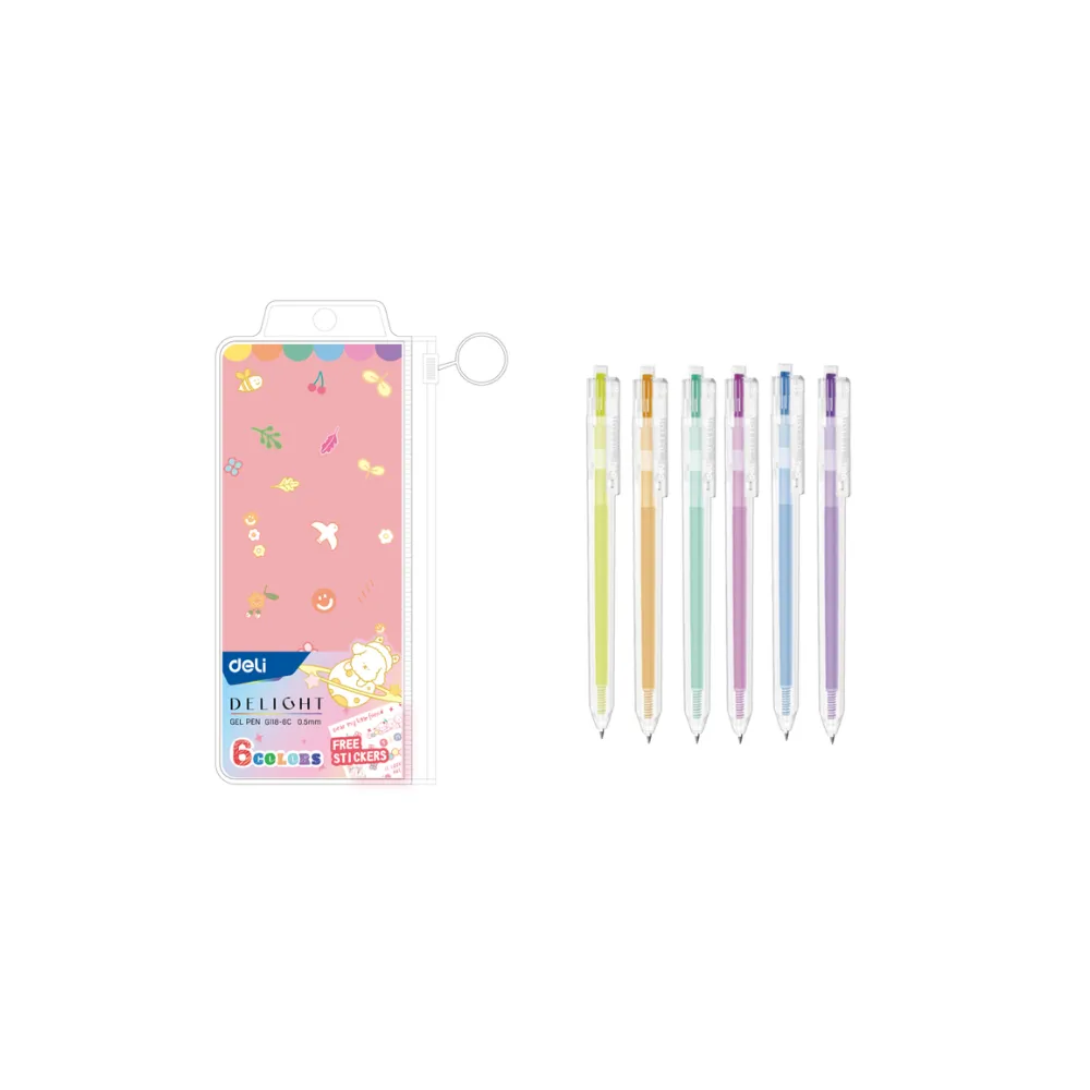 [6921734974266] Pen Gel 0.5 Yellow Delight M118-YL - Deli