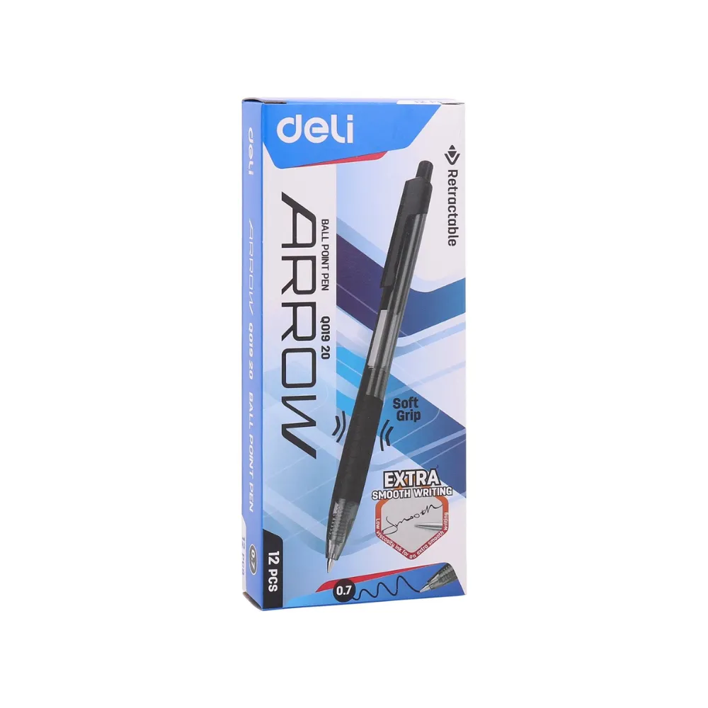 [6935205389091] Pen Ball Point Arrow 0.7 black - Deli 